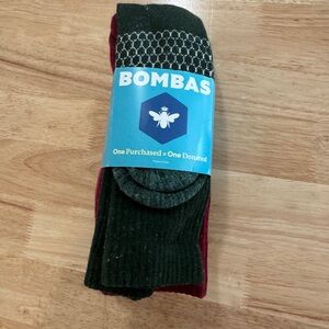 Bombas Green and Red Socks